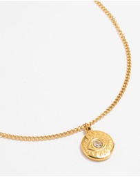 Lovisa - Waterproof Gold Plated Stainless Steel Cubic Zirconia Evil Eye Pendant Necklace