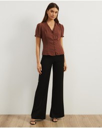 Atmos&Here - Meadow V-Neck Ruffle Blouse