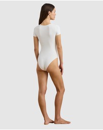 Lauren by Ralph Lauren - Luxe Smoothing Seamless Short Sleeve T-Shirt Bodysuit
