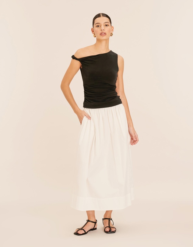 AERE - Cupro Off Shoulder Top