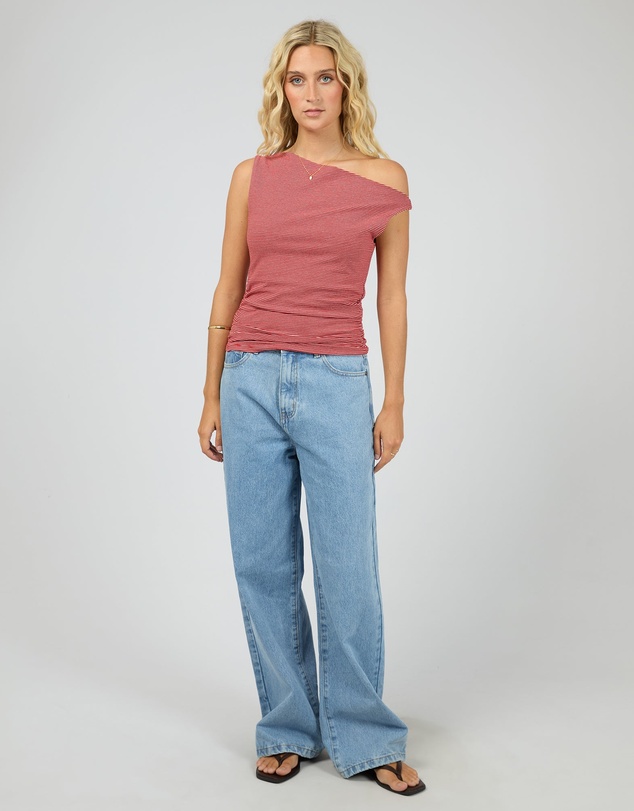 All About Eve - Kylie Stripe Top Red