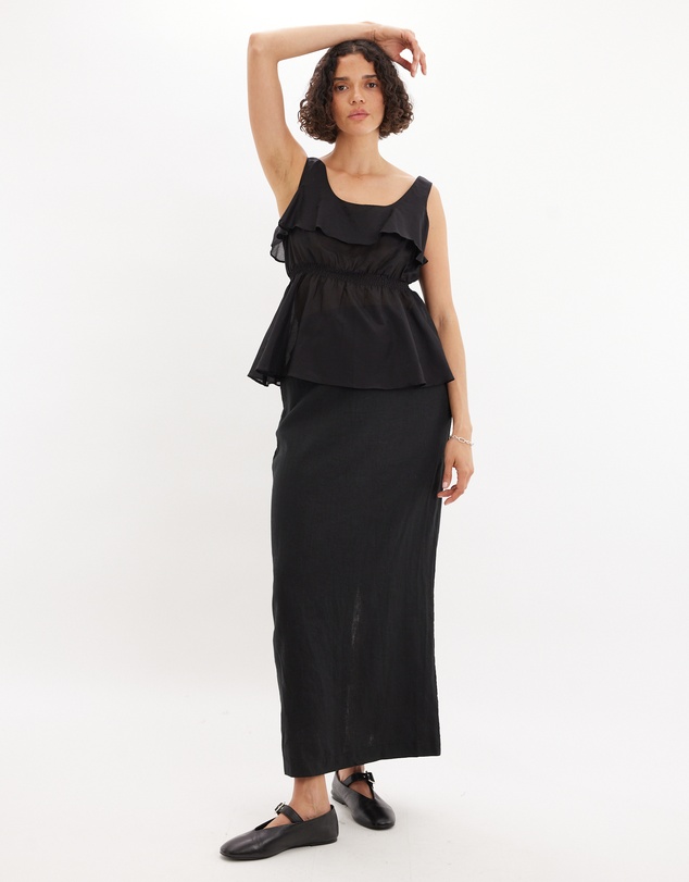 Amelius - Lorena Peplum Ruffle Top