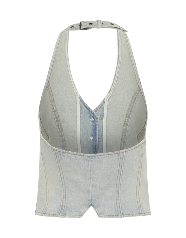 ONE TEASPOON - Old West Denim Halter Top