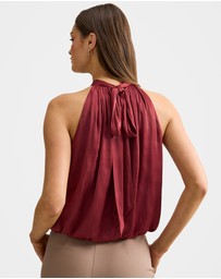 Forever New - Jasmine Bubble Hem Halter Neck Top