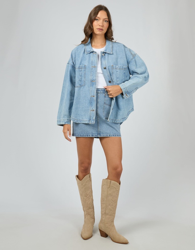 All About Eve - Dale Denim Shacket Light Blue