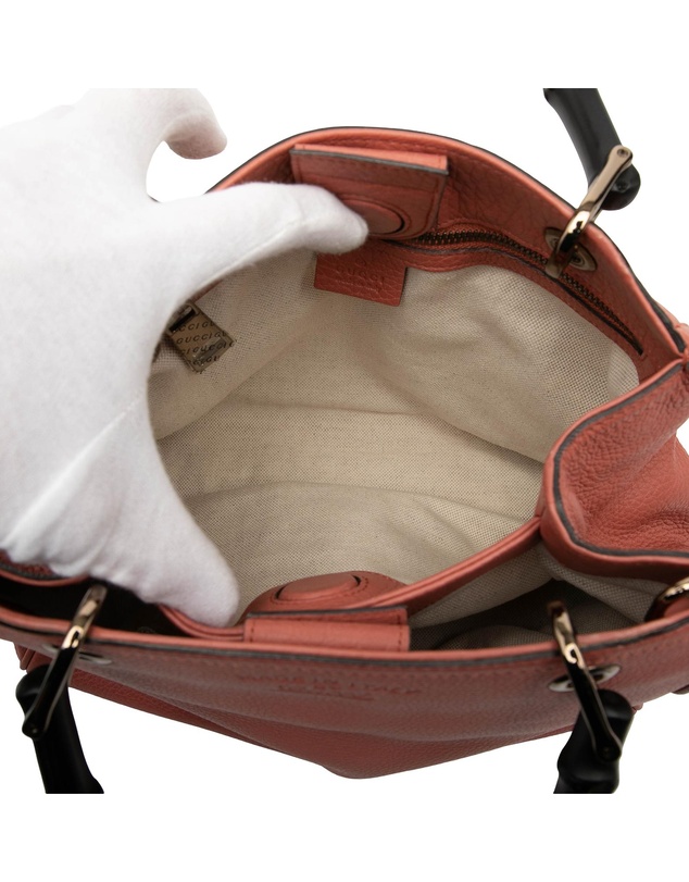 Pre-Loved by Azura Reborn - Pre-Loved Small Calfskin Bamboo Shopper Satchel