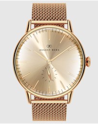 August Berg - Serenity 40mm Gold Plated Mesh Watch