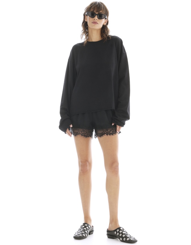 THE TALES - Heart Back Lace Long Sleeve Tee