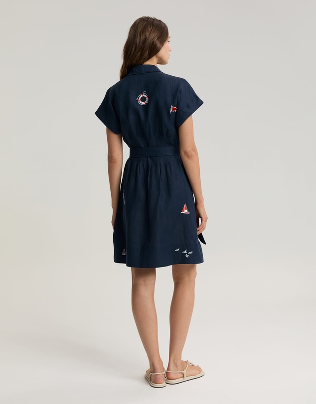 Sportscraft - Ariana Embroidered Linen Dress