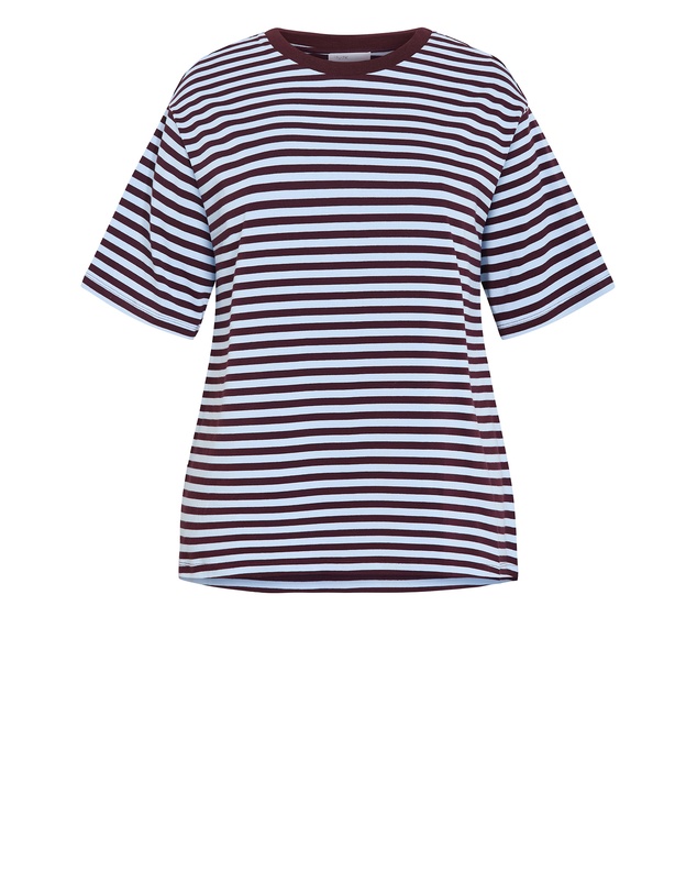 City Chic - Claire Stripe Oversized Tee