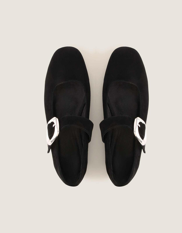 Shelly Shen - Levon Ballet Flats Black Suede
