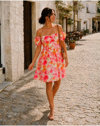 Esther & Co - Devira Dress - Pink Blossom