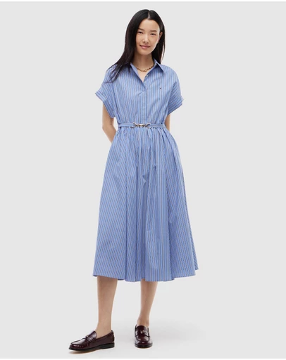 Tommy Hilfiger - Belted Slim Midi Shirt Dress