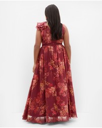 City Chic - Mystique Print Ruffle Maxi Dress