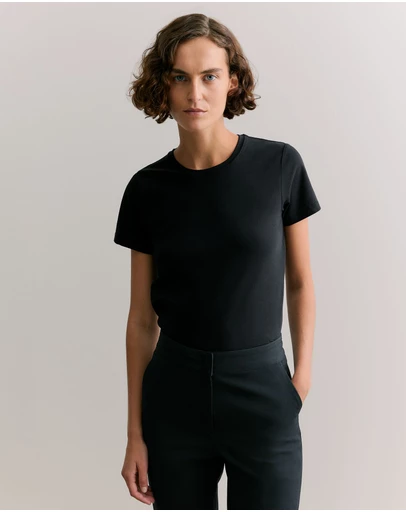 Trenery - Organically Grown Cotton T-shirt in Black