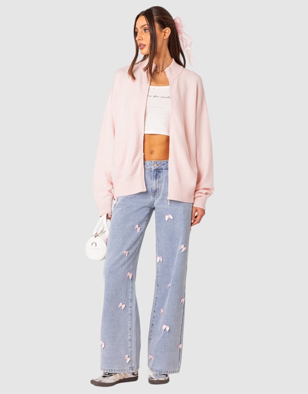 EDIKTED - Montie Oversized Double Zip Cardigan