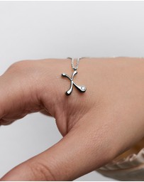PDPAOLA - Initial 2026 X Silver Pendant Necklace