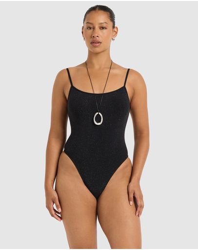 Black Lurex Micro Crinkle
