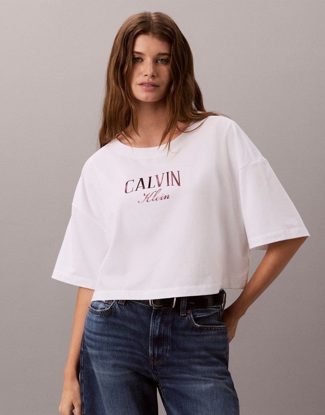 Calvin Klein Jeans - Boxy Varsity Logo Cropped Tee