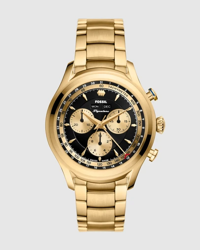 Fossil - Signature CS-1 Gold Tone Chronograph Watch