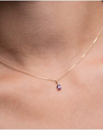 Luna Rae - Solid Gold - Amethyst Necklace