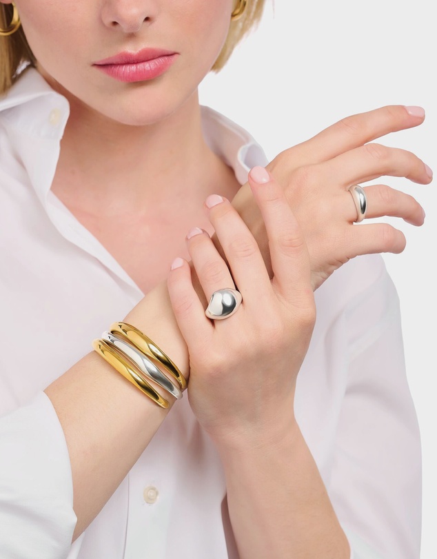 THOMAS SABO - Ring in organic drop-shape silver