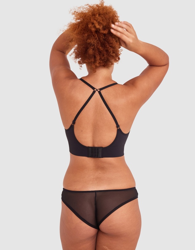 Bras N Things - Base Layers Long Line Push Up Bra - Black