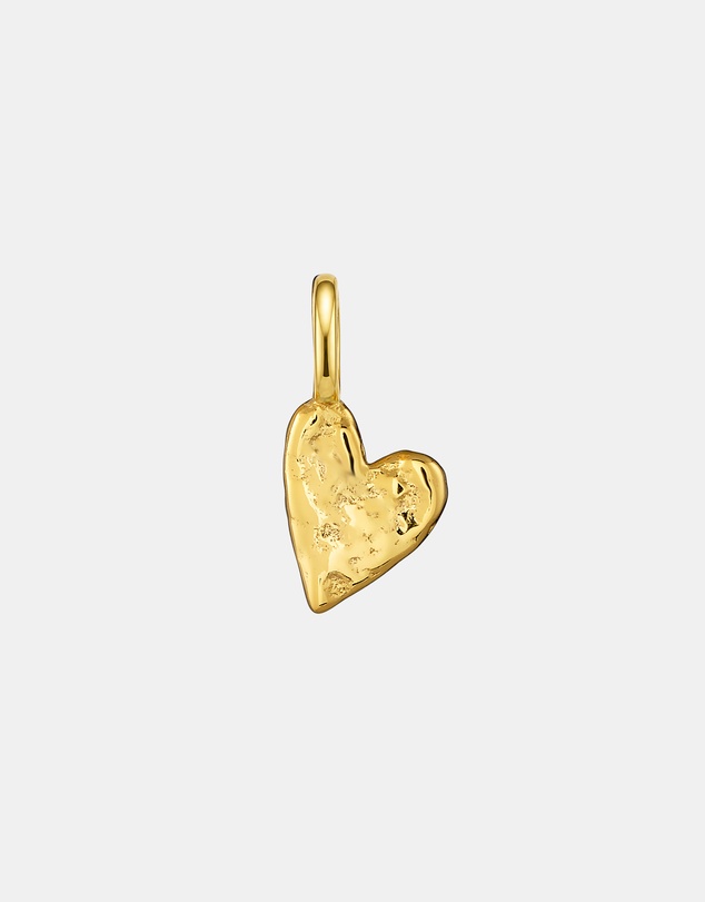Zoe Olivia - 14K Gold Vermeil Hammered Heart Charm