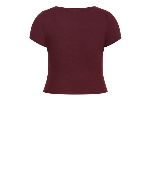 City Chic - Kara Henley Rib Tee