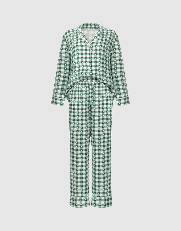 Hunkemoller - Long Sleeve Twill Print PJ Set