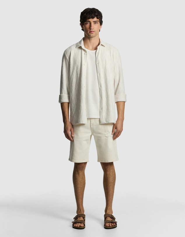yd. - Axis Stripe Textured Shirt