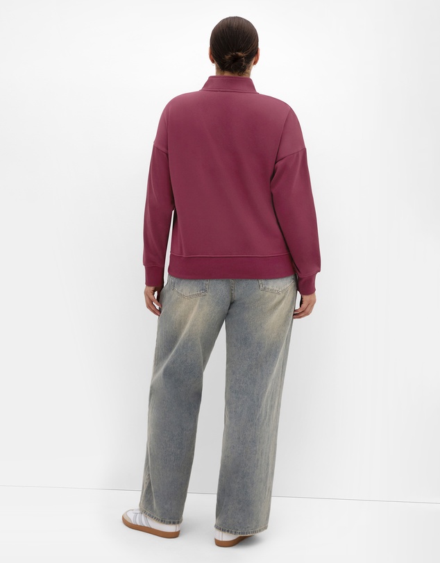 City Chic - Bliss Half Zip Sweatshirt