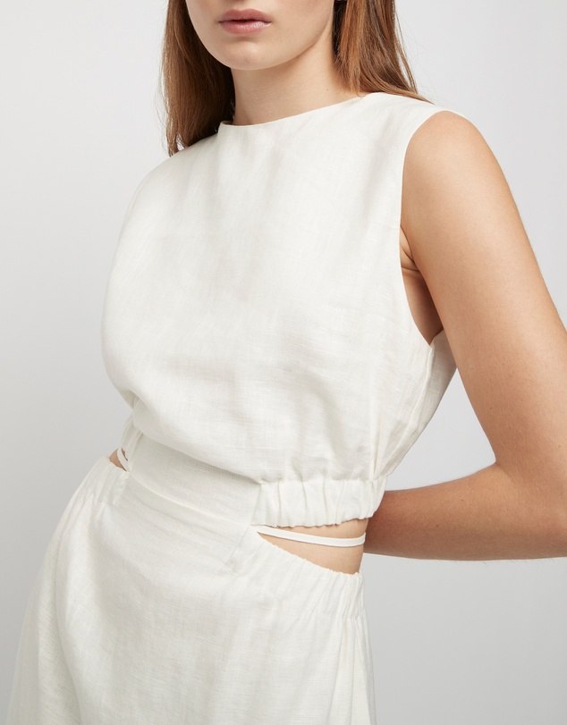 FRIEND of AUDREY - The Linen Waist Tie Dress