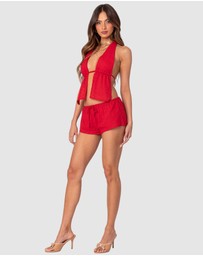 EDIKTED - Cayenne Eyelet Micro Shorts