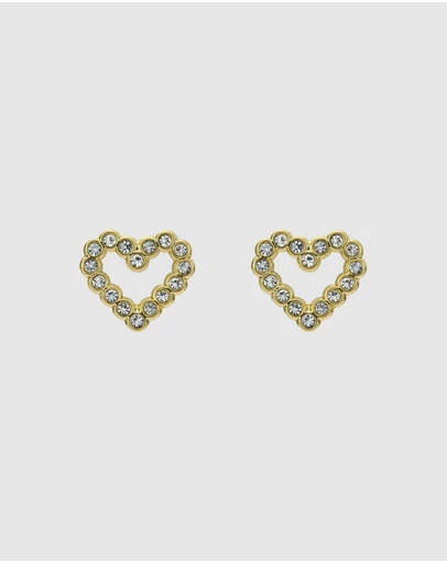 Ted Baker - Amorina Crystal Halo Heart Stud Earrings