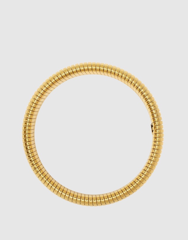 Nialaya Jewellery - 12mm Gold Stretch Bangle