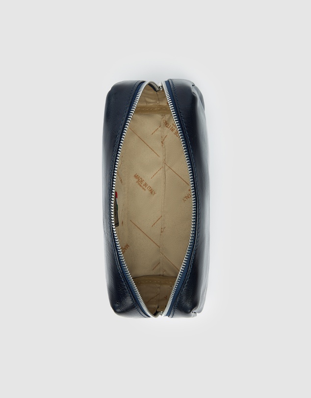 Republic of Florence - The Otto Blue Leather Dopp Kit