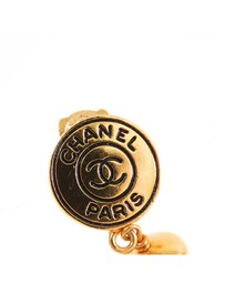 Pre-Loved by Azura Reborn - Pre-Loved CC Gold Plated Faux Pearl Drop Clip On Earrings