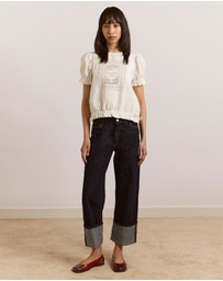 Damson Madder - Mabel Lace Insert Blouse