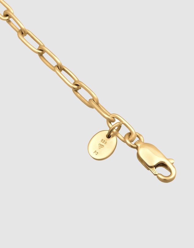 Elli Jewelry - Necklace Rhodonite 925 Sterling Silver Gold-Plated