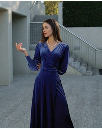 Belle & Bloom - Current Mood Velvet Wrap Dress
