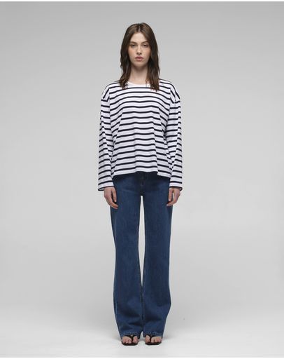 NAVY/WHITE STRIPE