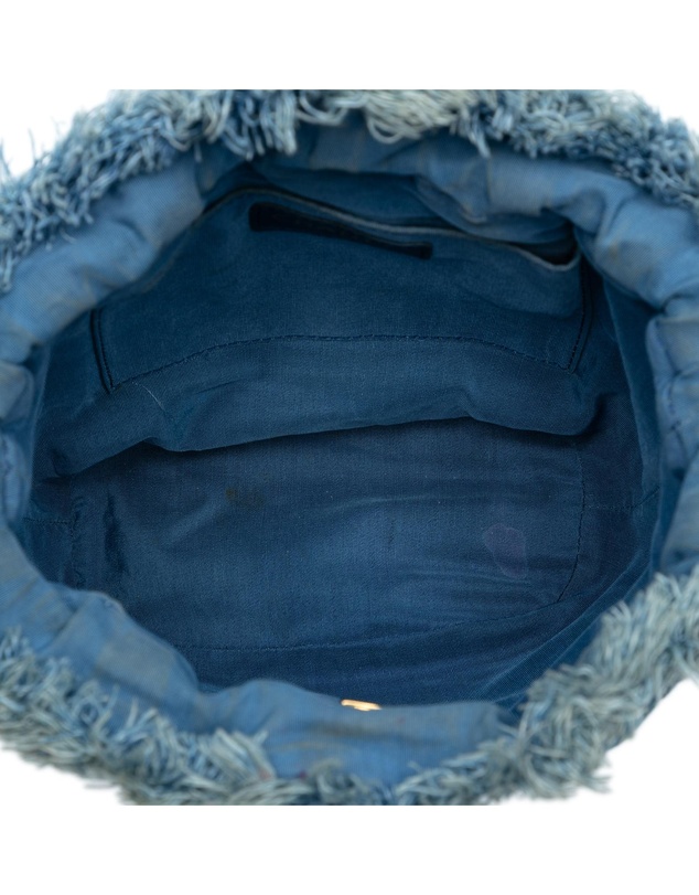 Pre-Loved by Azura Reborn - Pre-Loved Medium Quilted Denim Mood Bucket with Chain