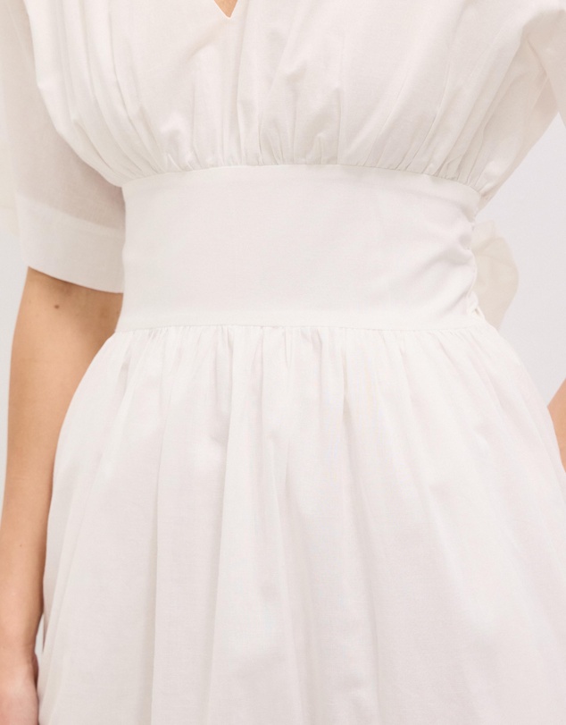 The Fated - Stella V-Neck Waisted Midi Dress