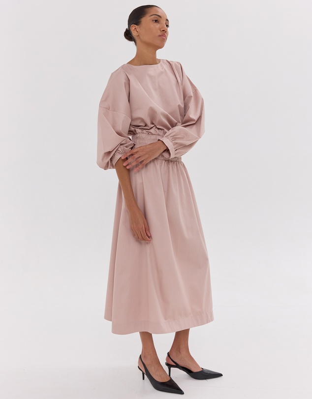 Cloth & Co. - The Shirred Billow Sleeve Dress | Lotus