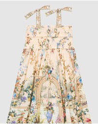 Camilla - Shirred Maxi Dress With Tie Shoulder - Kids-Teens
