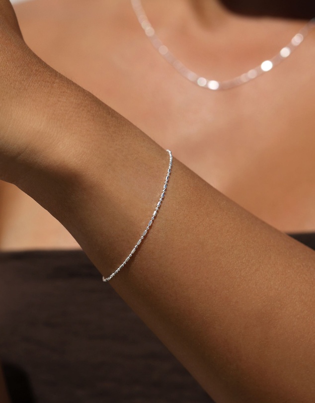 SAINT VALENTINE - Dash Dot Chain Bracelet - Silver