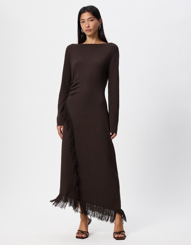 & Other Stories - Asymmetric Fringe Midi Dress