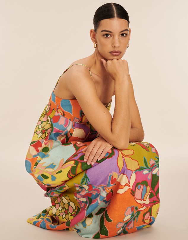 AERE - Aniya Linen Maxi Dress