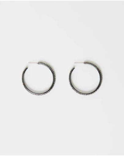 Izoa - Glitter Hoop Earrings